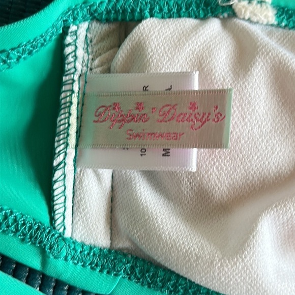 Dippin’ Daisy’s Bandeau Halter Bikini Swim Top Green Blue - Picture 7 of 8